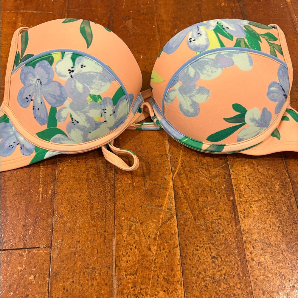 Aerie Floral Print Bikini Top